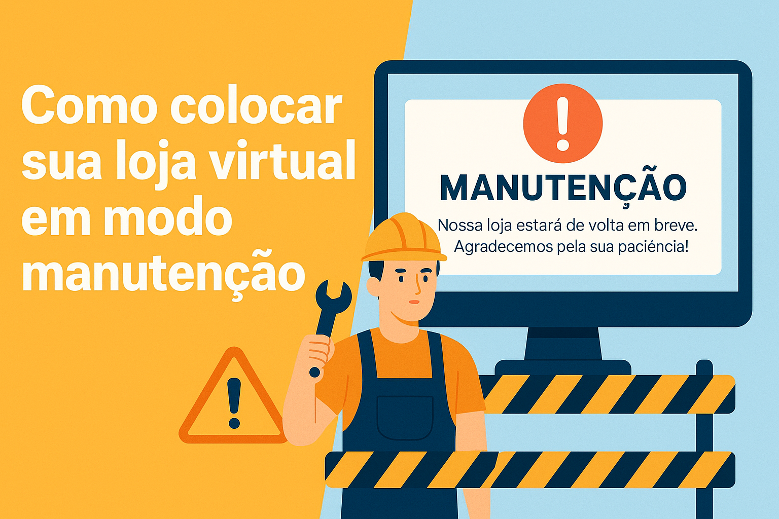 Como colocar sua loja virtual em modo manutenção 2 Loja virtual em modo manutenção