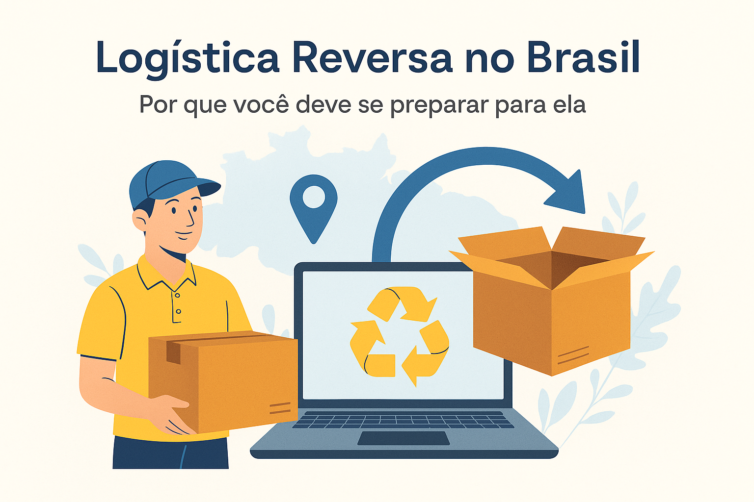 Ilustração sobre logística reversa no Brasil